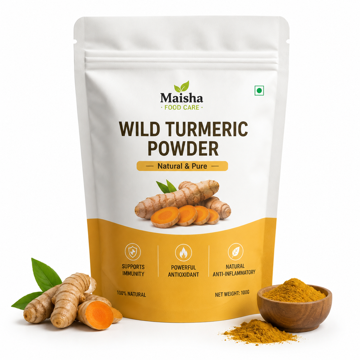 Wild Turmeric Powder: Brighten Skin, Soothe Acne & Purify Naturally
